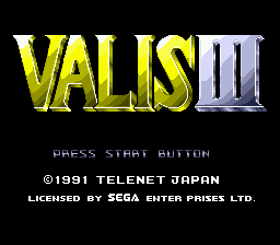 Valis III (USA) Title Screen